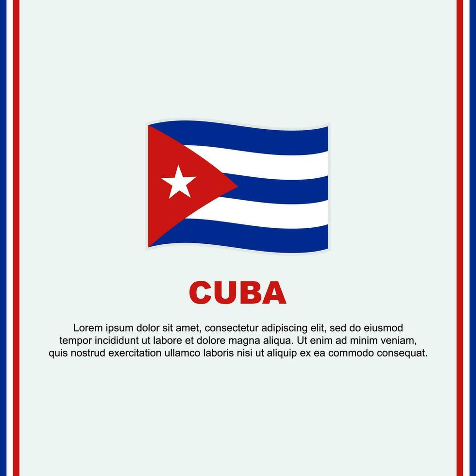 Cuba drapeau Contexte conception modèle. Cuba indépendance journée bannière social médias poste. Cuba dessin animé vecteur