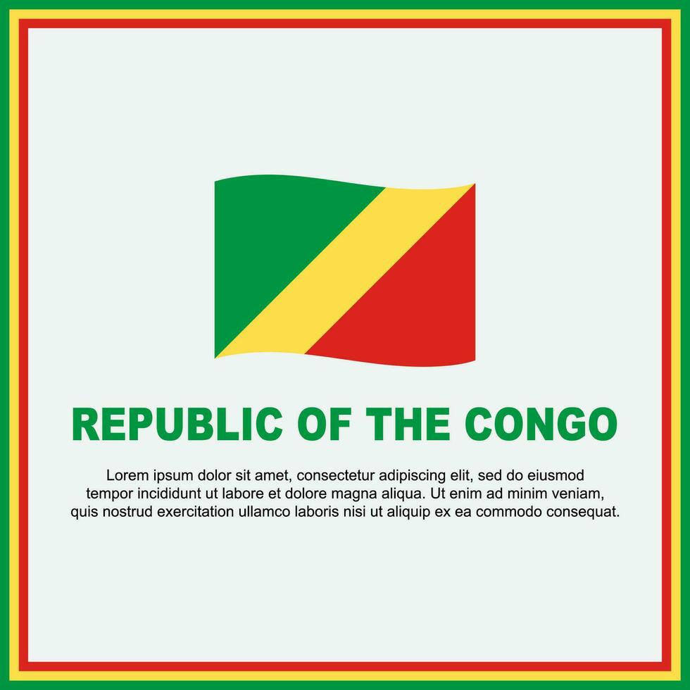 république de le Congo drapeau Contexte conception modèle. république de le Congo indépendance journée bannière social médias poste. bannière vecteur