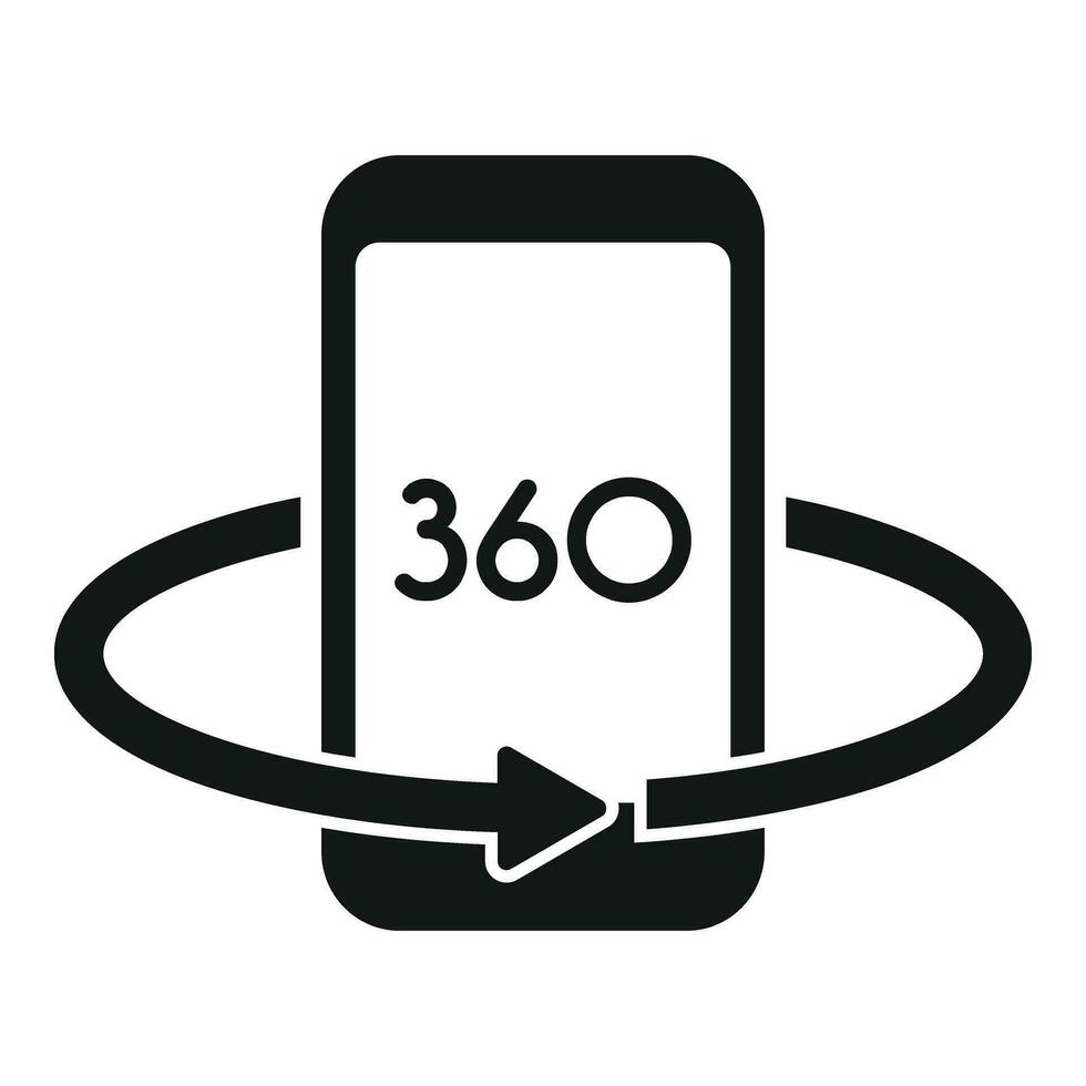 360 téléphone simulation icône Facile vecteur. augmenté réalité vecteur