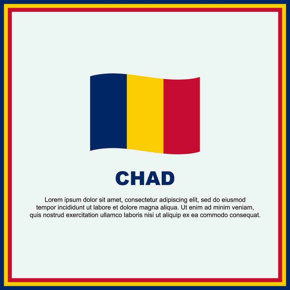 tchad drapeau Contexte conception modèle. tchad indépendance journée bannière social médias poste. tchad bannière vecteur