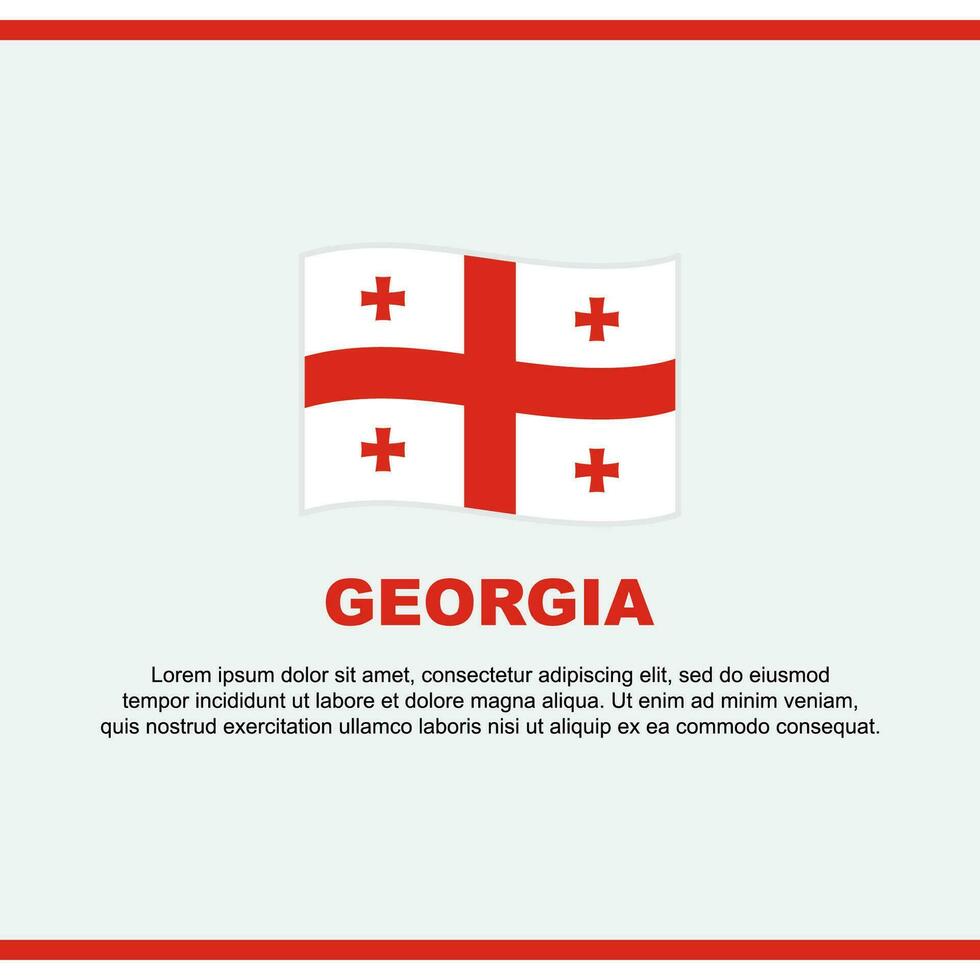 Géorgie drapeau Contexte conception modèle. Géorgie indépendance journée bannière social médias poste. Géorgie conception vecteur