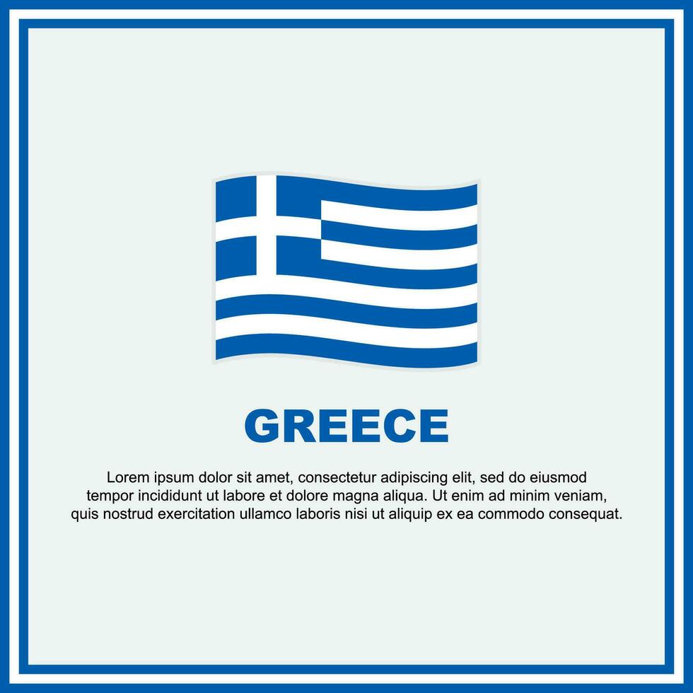 Grèce drapeau Contexte conception modèle. Grèce indépendance journée bannière social médias poste. Grèce bannière vecteur