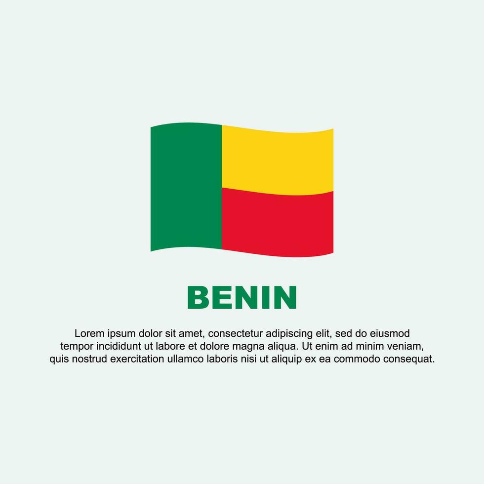 Bénin drapeau Contexte conception modèle. Bénin indépendance journée bannière social médias poste. Bénin Contexte vecteur