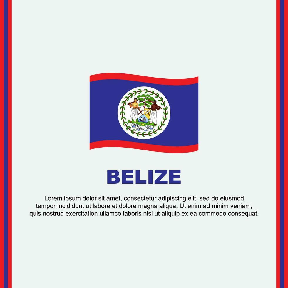 Belize drapeau Contexte conception modèle. Belize indépendance journée bannière social médias poste. Belize dessin animé vecteur