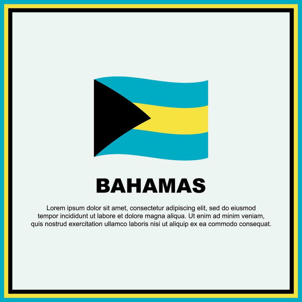 Bahamas drapeau Contexte conception modèle. Bahamas indépendance journée bannière social médias poste. Bahamas bannière vecteur
