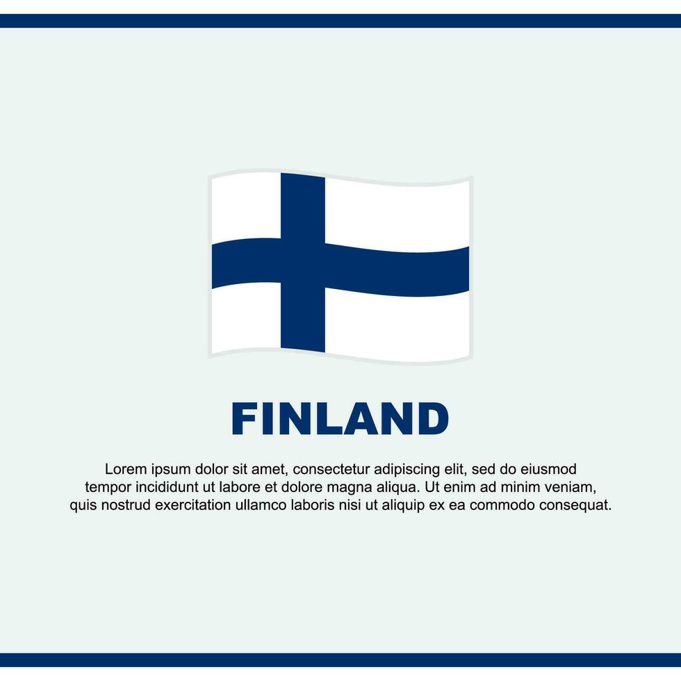 Finlande drapeau Contexte conception modèle. Finlande indépendance journée bannière social médias poste. Finlande conception vecteur