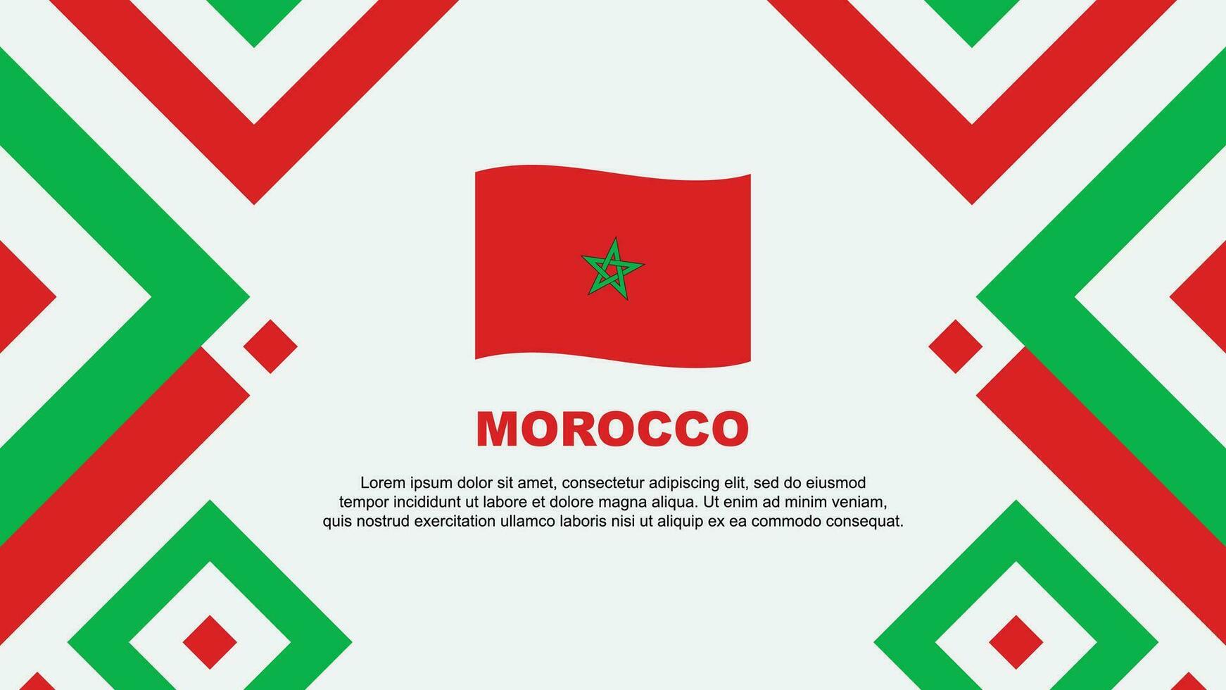 Maroc drapeau abstrait Contexte conception modèle. Maroc indépendance journée bannière fond d'écran vecteur illustration. Maroc modèle
