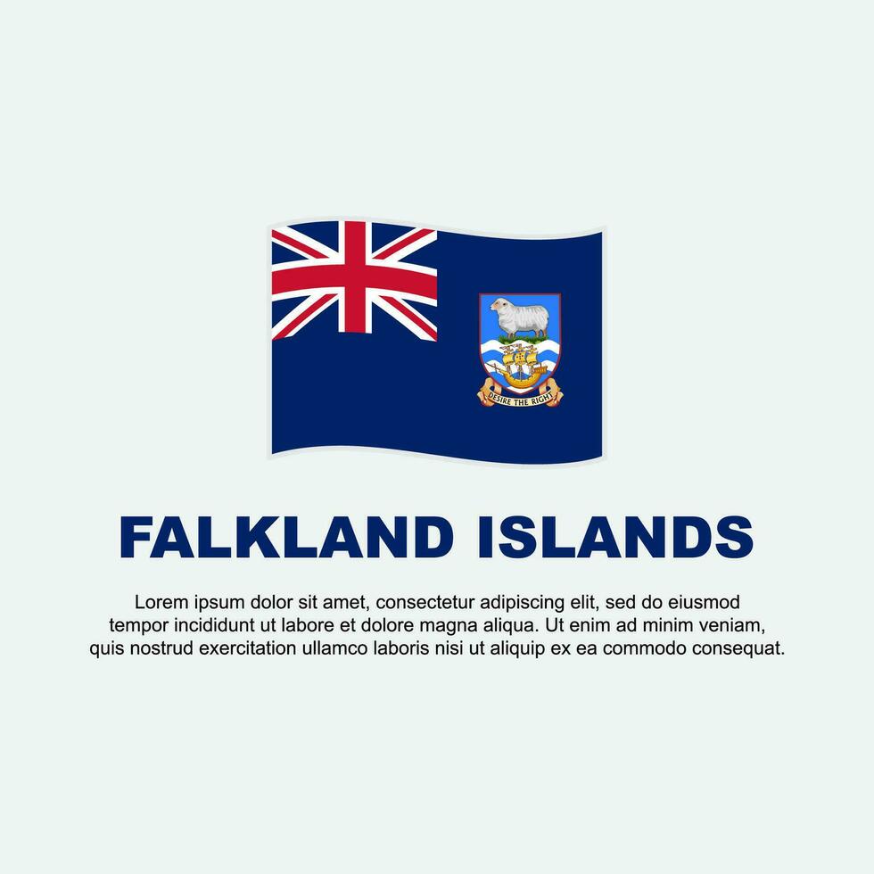 Falkland îles drapeau Contexte conception modèle. Falkland îles indépendance journée bannière social médias poste. Falkland îles Contexte vecteur