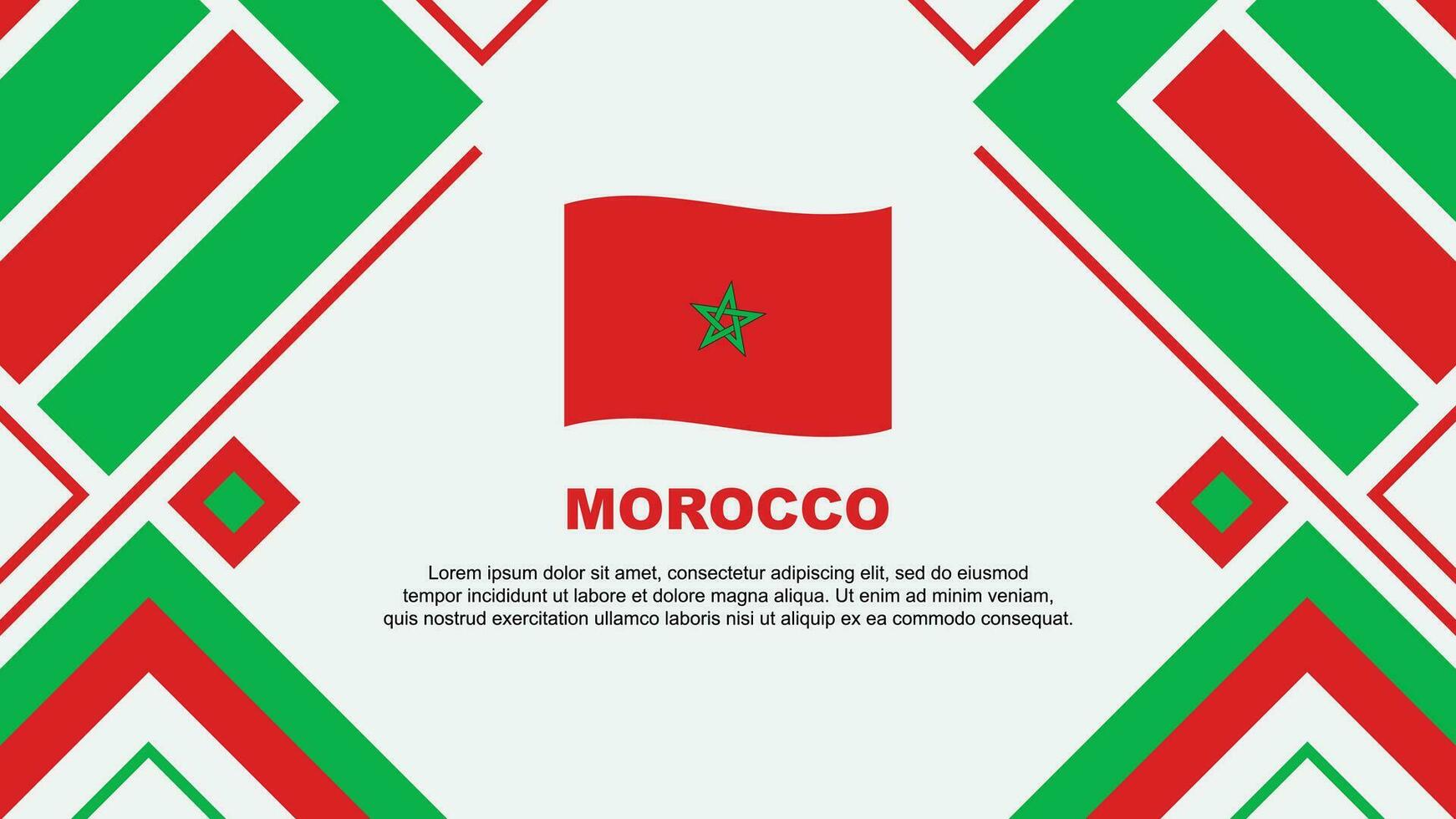 Maroc drapeau abstrait Contexte conception modèle. Maroc indépendance journée bannière fond d'écran vecteur illustration. Maroc drapeau