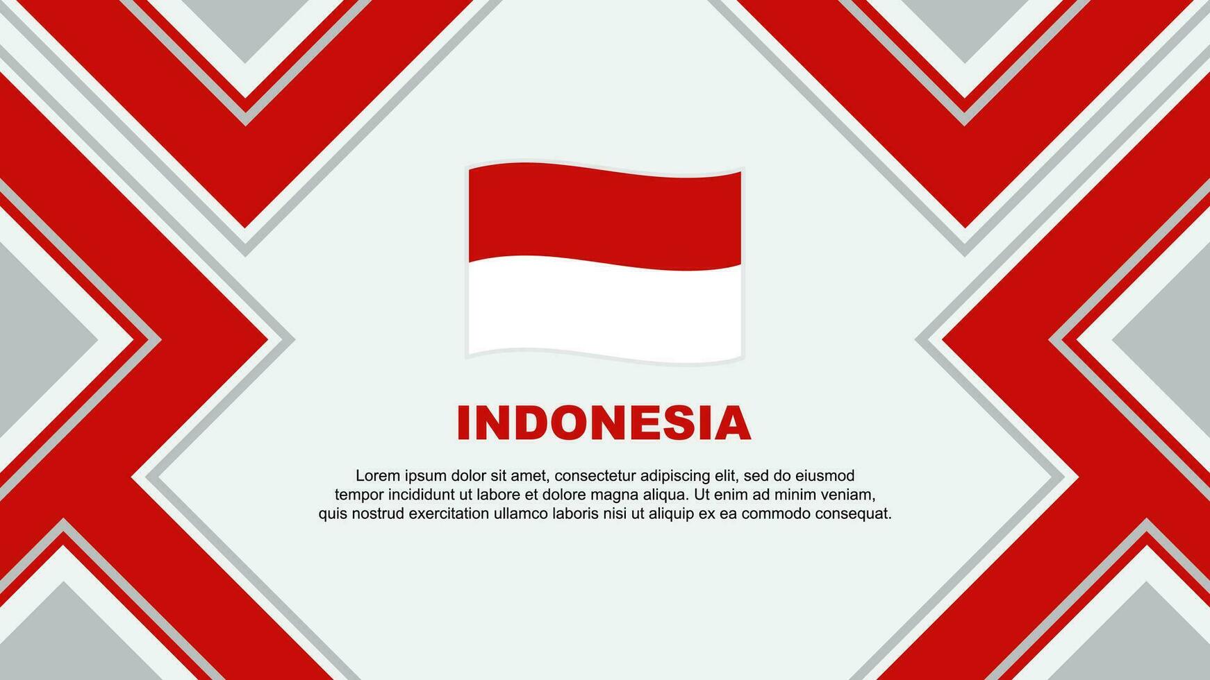 Indonésie drapeau abstrait Contexte conception modèle. Indonésie indépendance journée bannière fond d'écran vecteur illustration. Indonésie vecteur