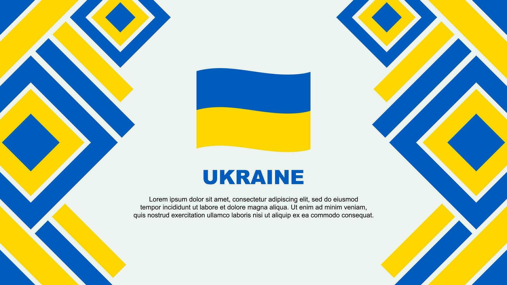 Ukraine drapeau abstrait Contexte conception modèle. Ukraine indépendance journée bannière fond d'écran vecteur illustration. Ukraine