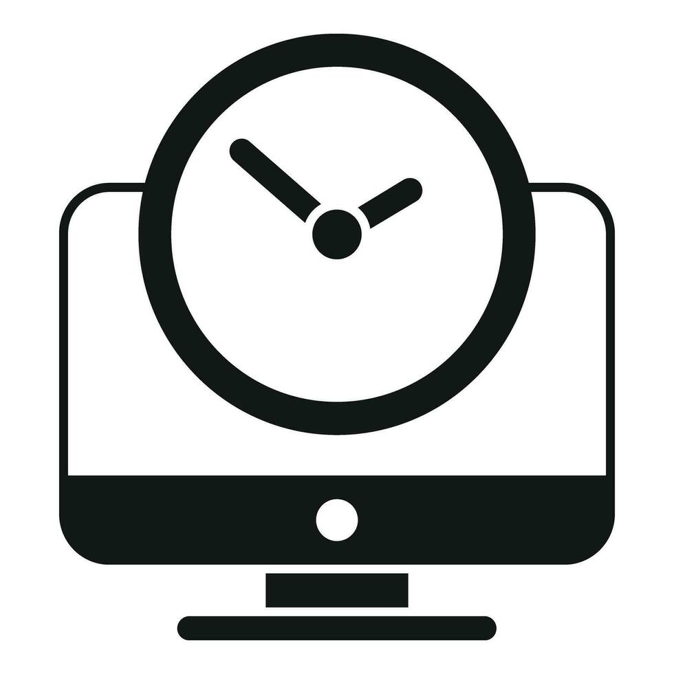 travail Les données temps icône Facile vecteur. ordinateur Les données vecteur