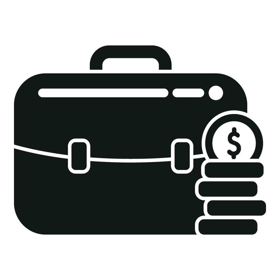 la finance valise icône Facile vecteur. carte crédit portefeuille vecteur