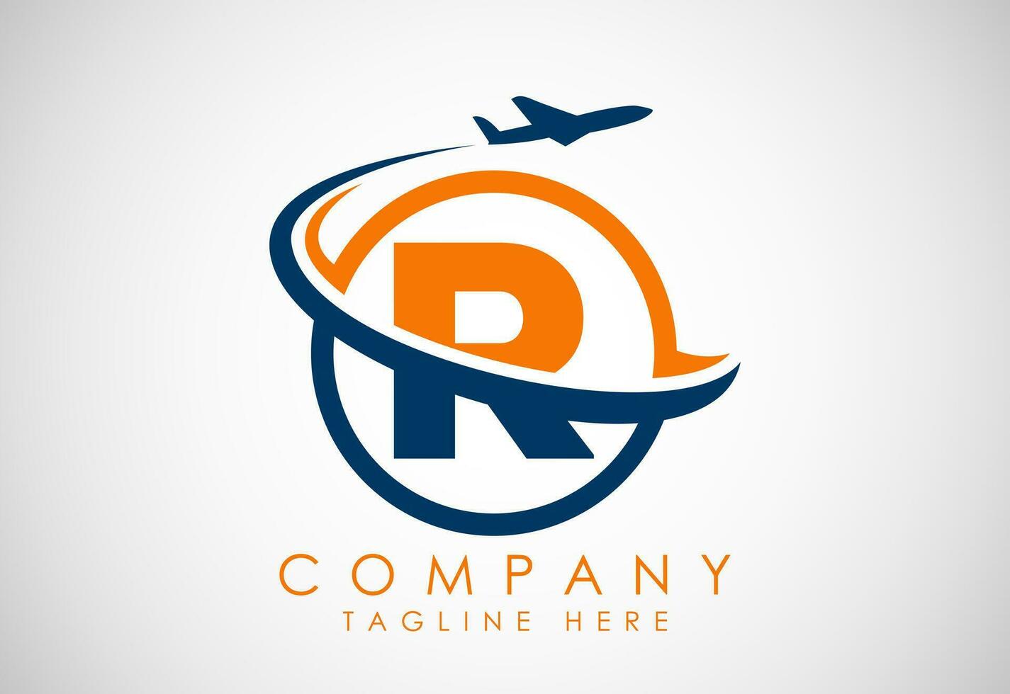 initiale alphabet r avec avion. Voyage Icônes. aviation logo signe, en volant symbole. vol icône vecteur