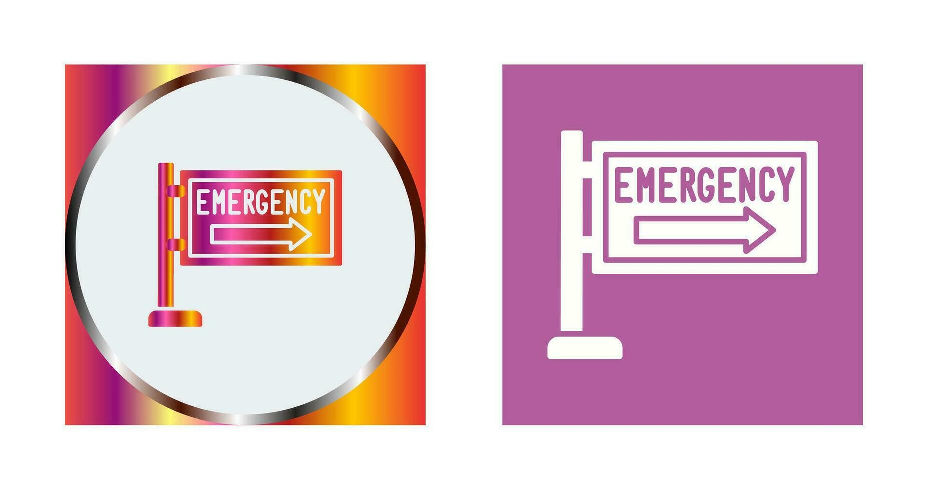 icône de vecteur de signe d'urgence