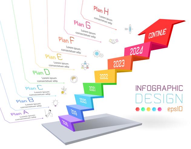 Infographie de l&#39;entreprise sur la barre graphique en trois dimensions. vecteur