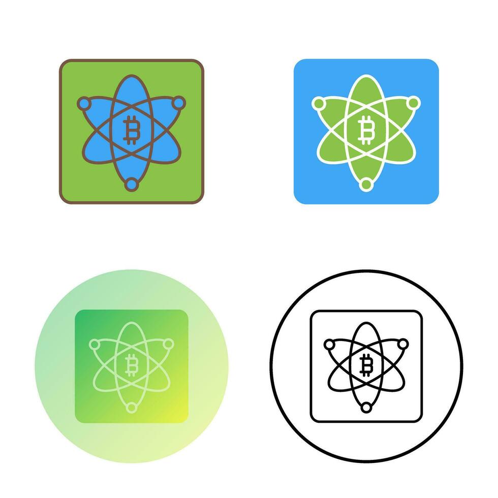 icône de vecteur de science bitcoin