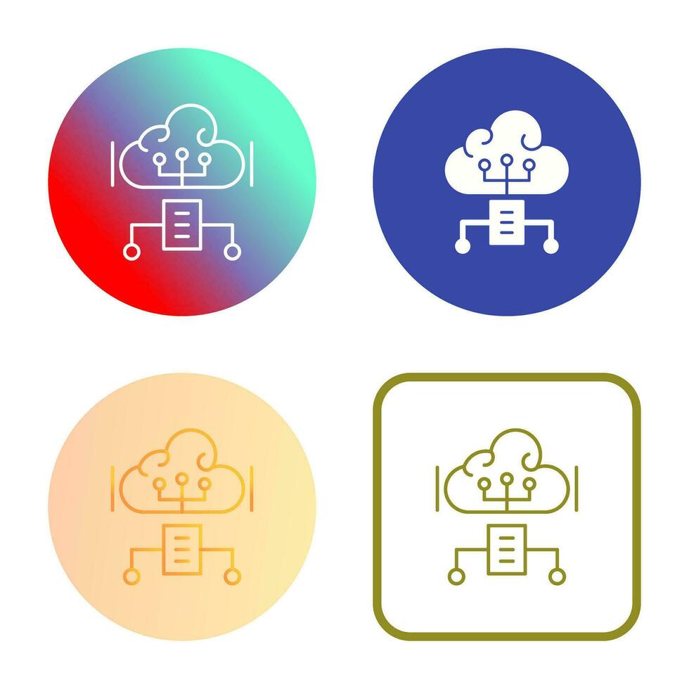 icône de vecteur de cloud computing