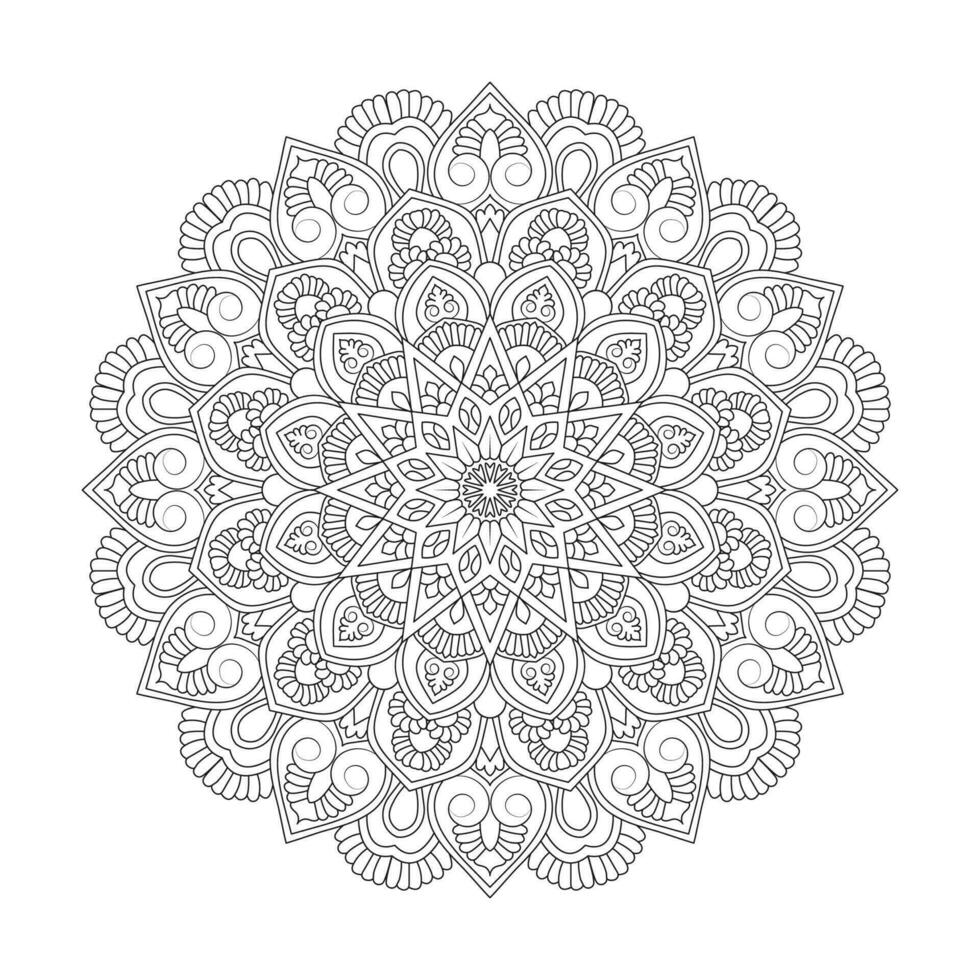 paisible motifs adulte coloration livre mandala page pour kdp livre intérieur. vecteur