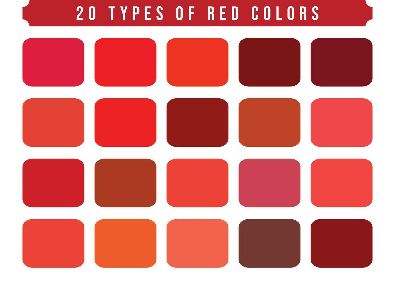 vecteur rouge Couleur palette collection