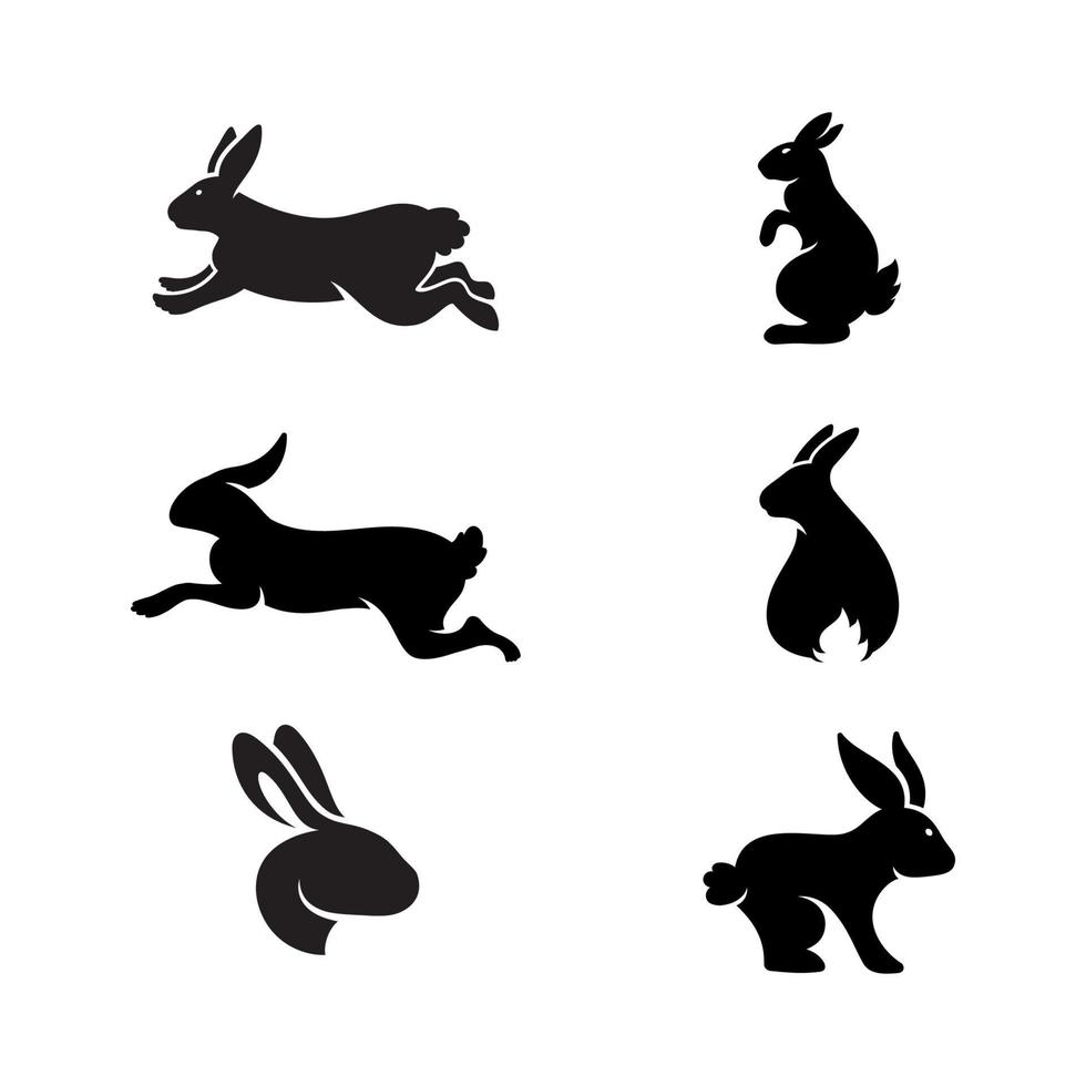 illustration vectorielle de lapin icône modèle vecteur