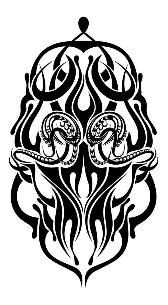tatouage conception, épaule abstrait tatouage art tribal vecteur. vecteur