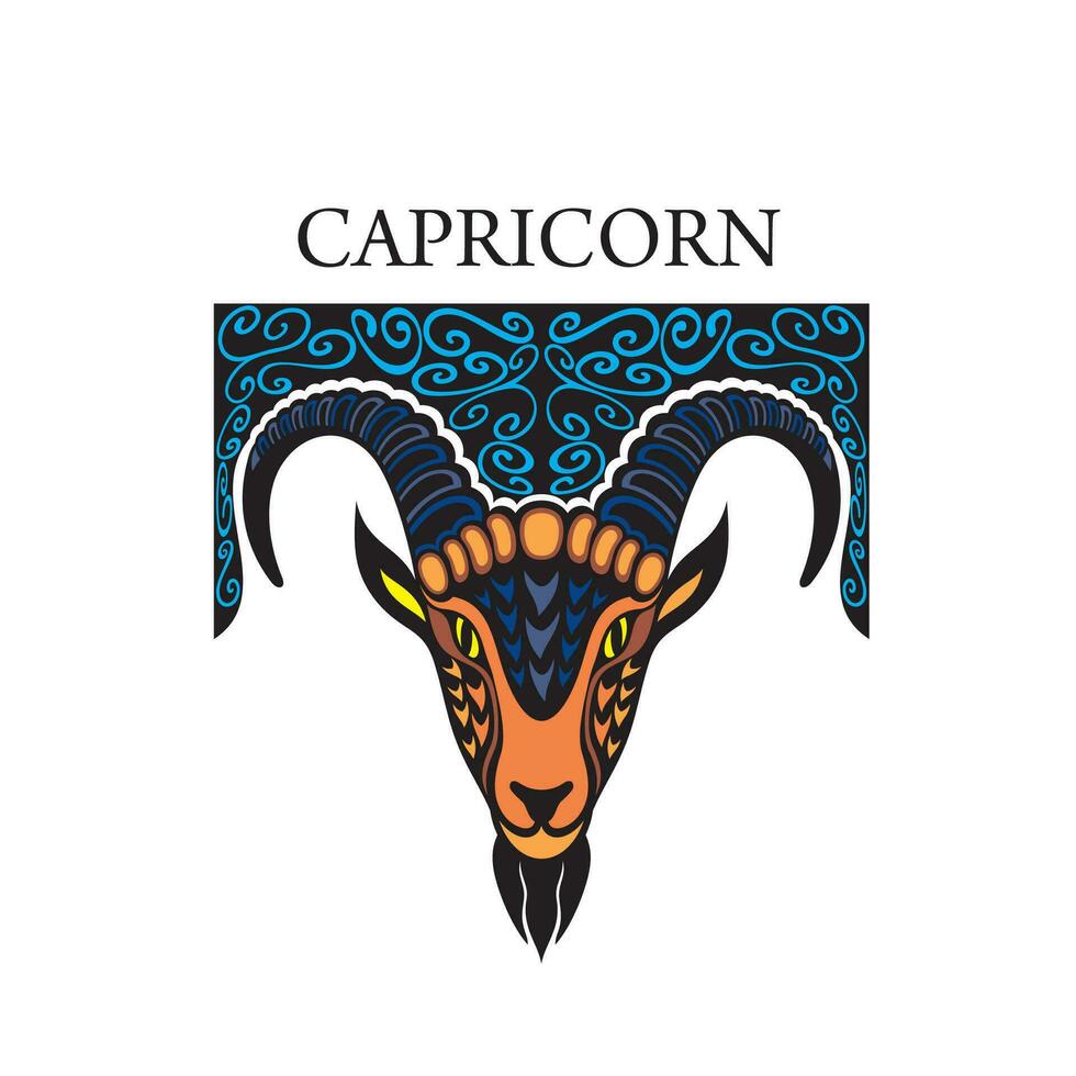 vecteur Capricorne horoscope zodiaque signe