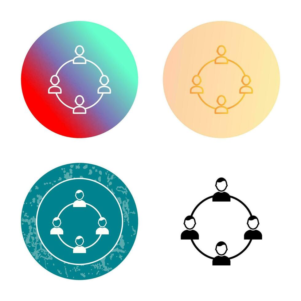 icône de vecteur de groupe de réseau unique