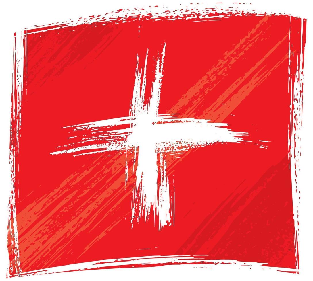 drapeau suisse grunge vecteur
