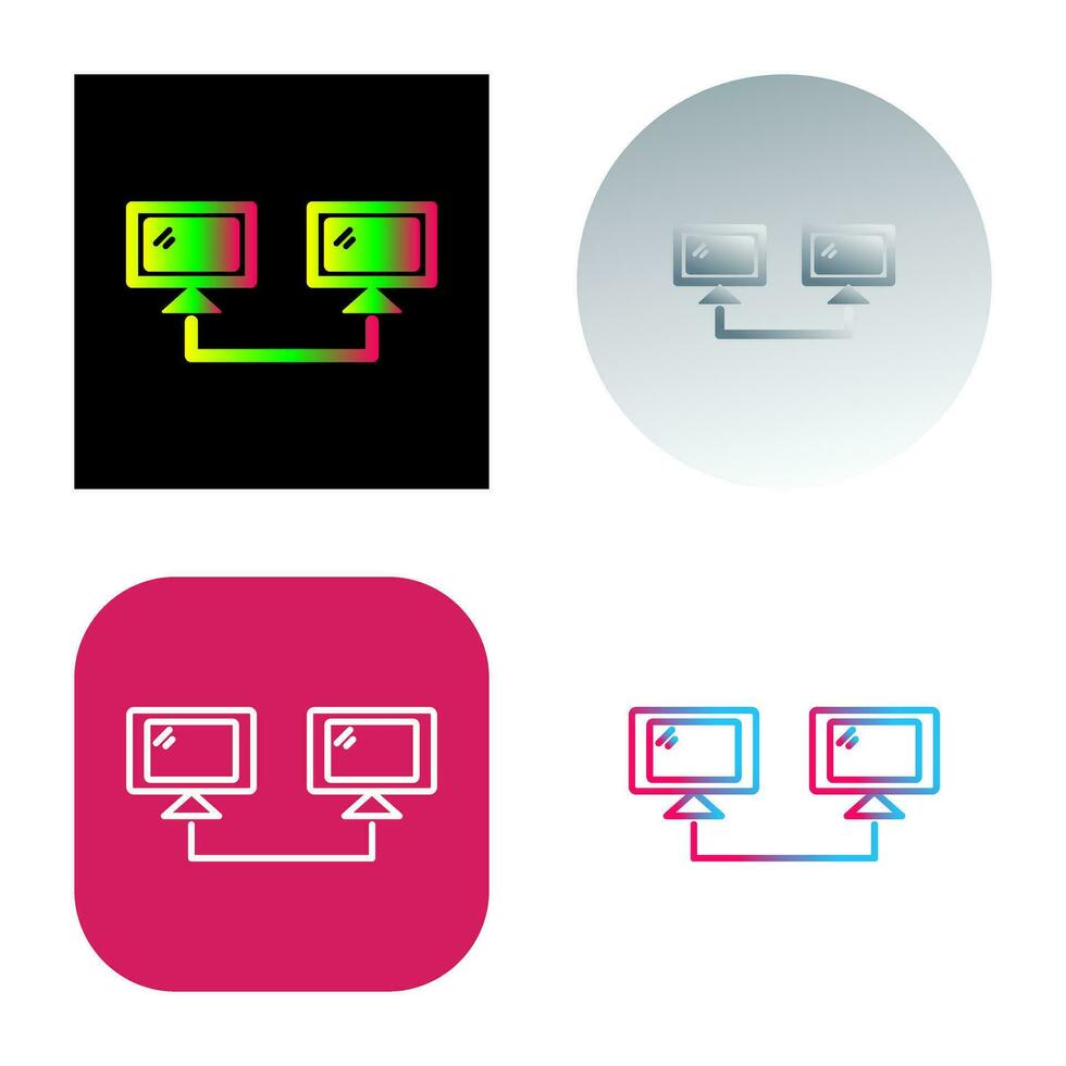 icône de vecteur de systèmes connectés