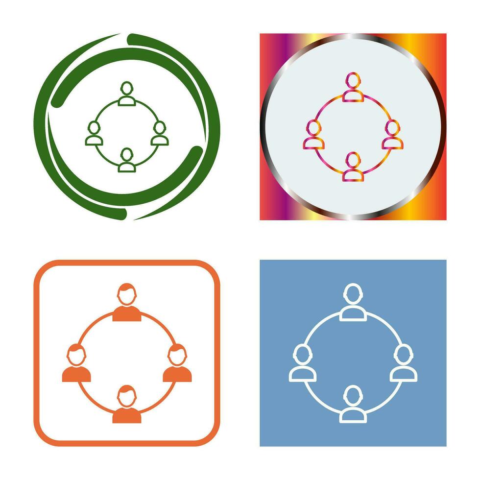 icône de vecteur de groupe de réseau unique