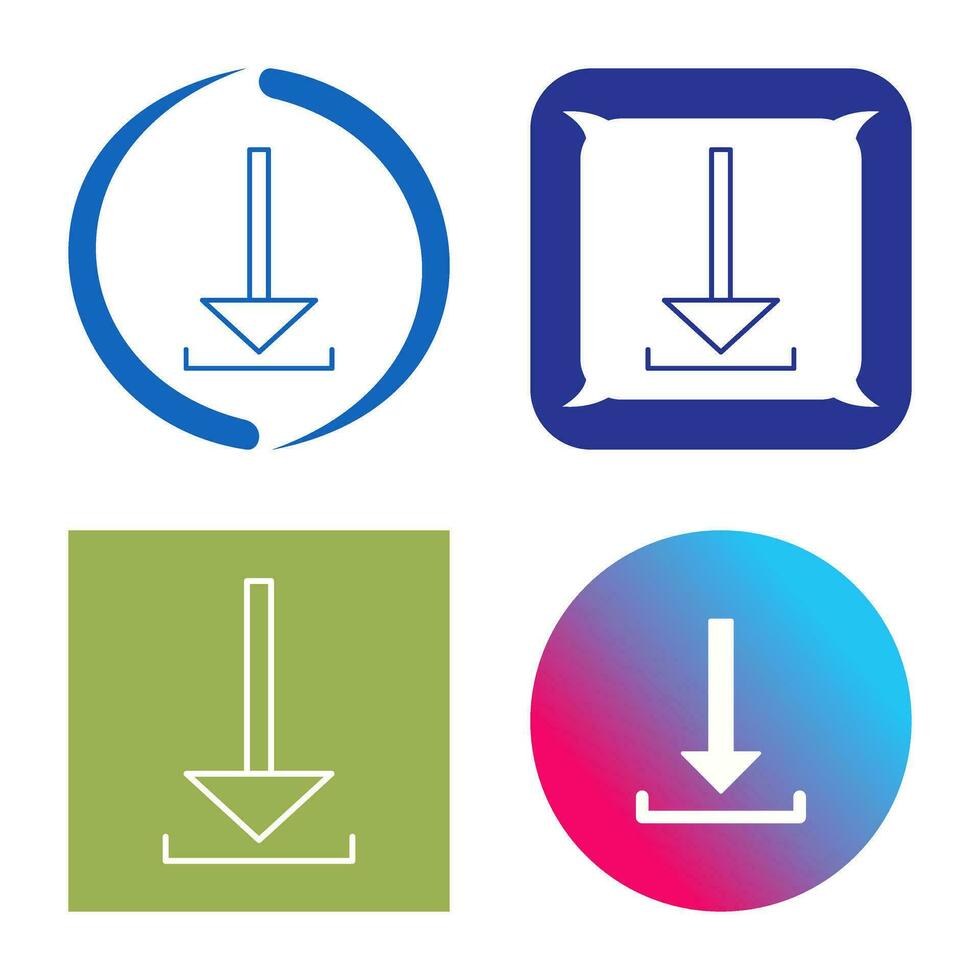 icône de vecteur de téléchargement unique