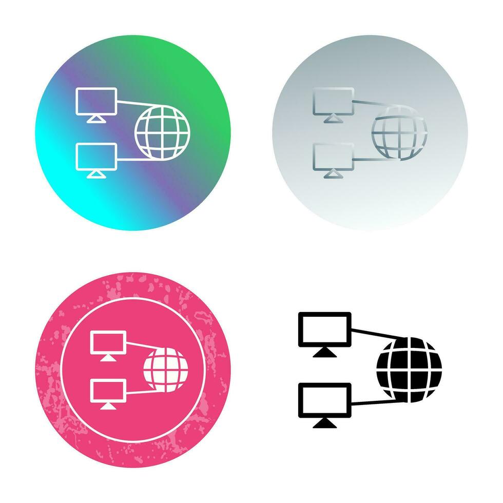 icône de vecteur de connectivité internet