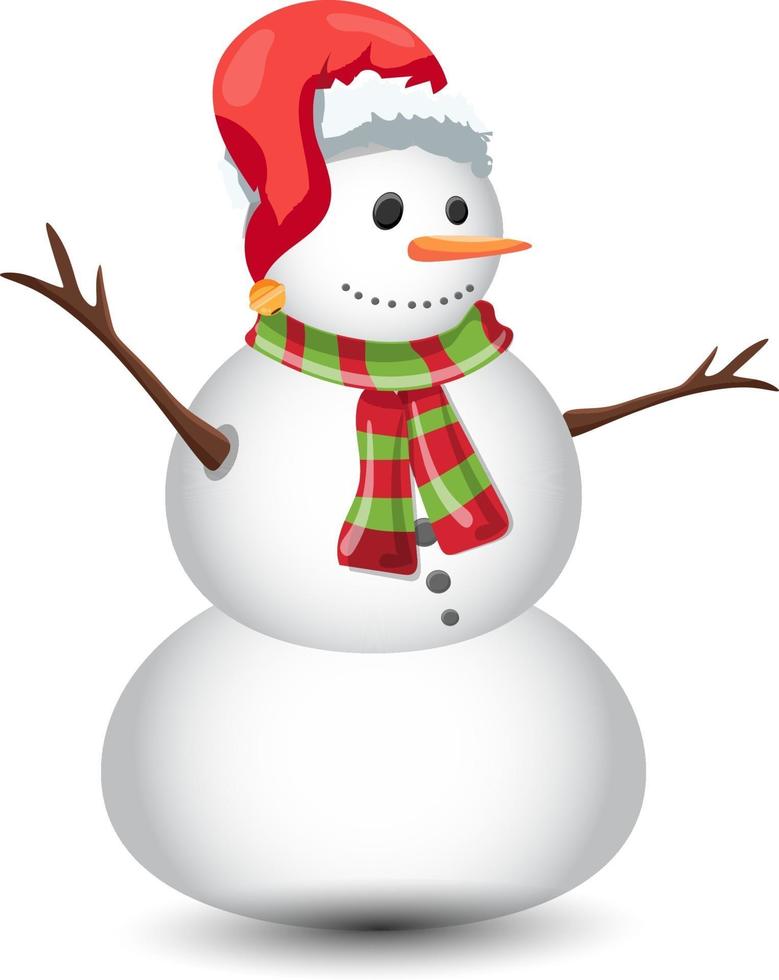 bonhomme de neige mignon joyeux noël collection vector illustration