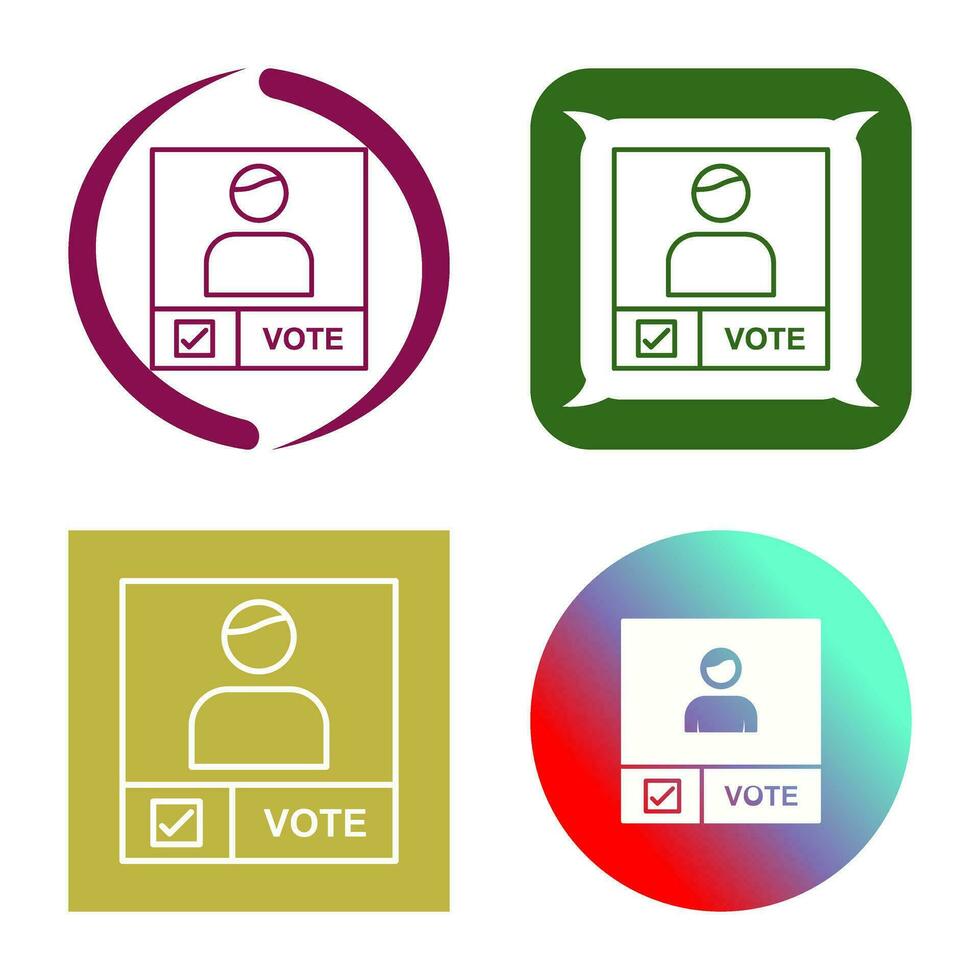 icône de vecteur de bannière de candidat