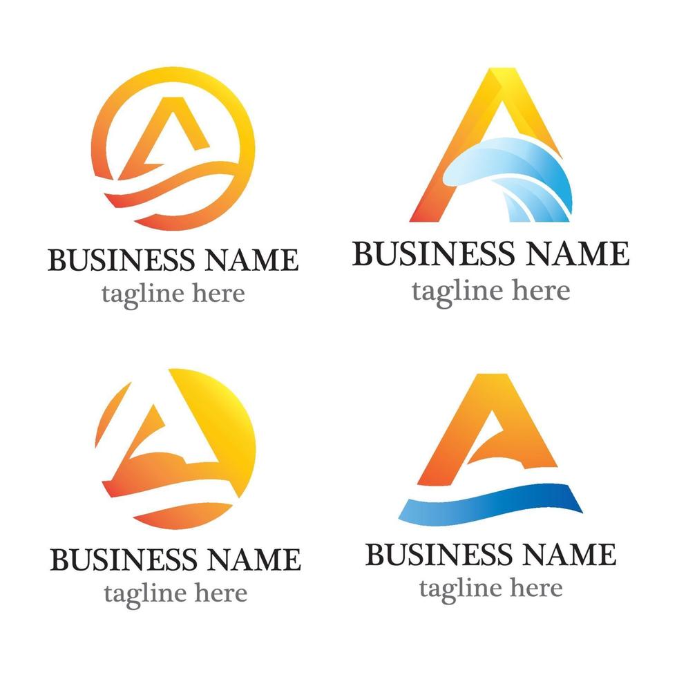 une lettre logo business icon set design vecteur