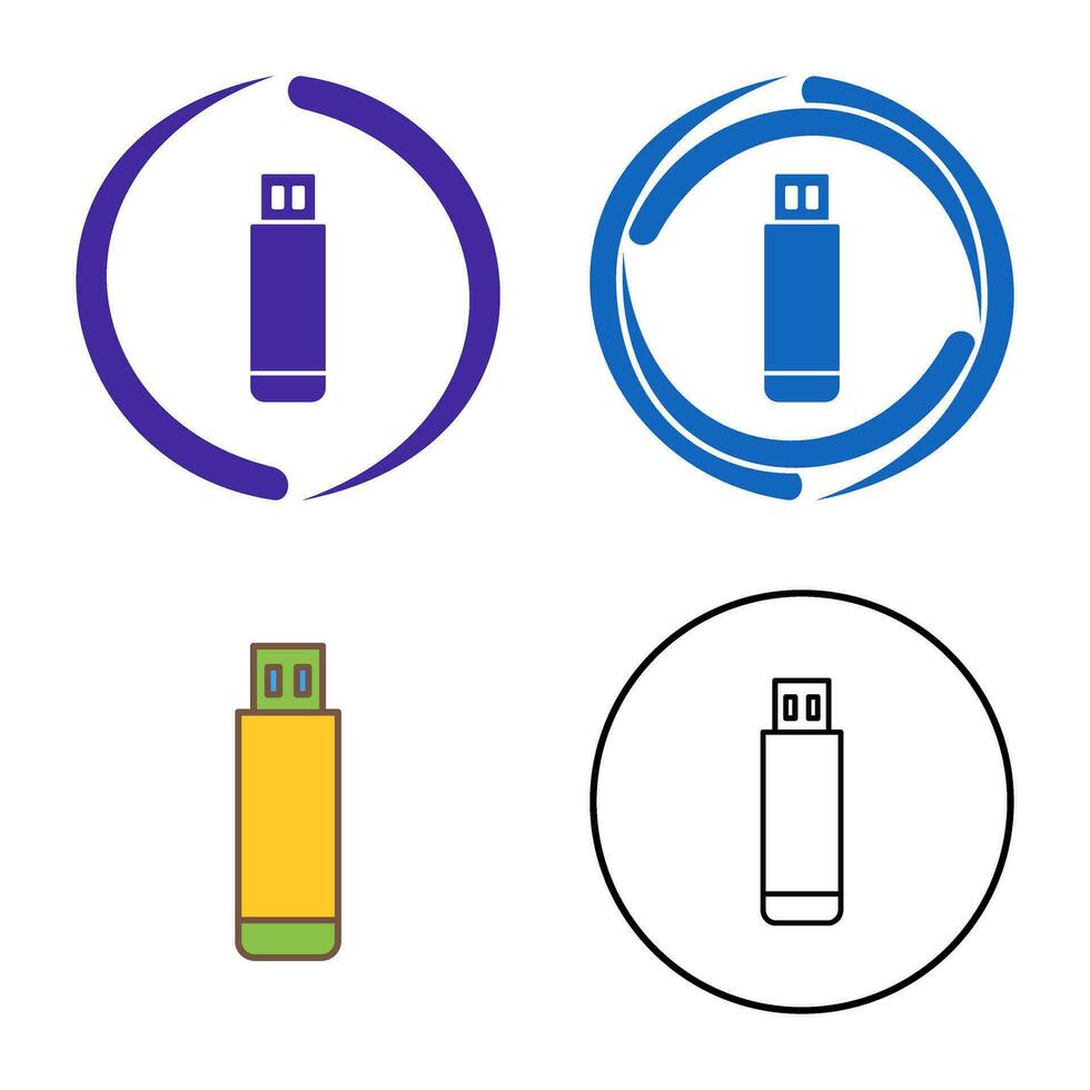 icône de vecteur de lecteur usb