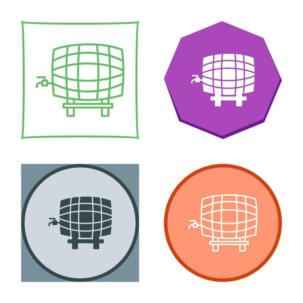 baril avec icône de vecteur de robinet