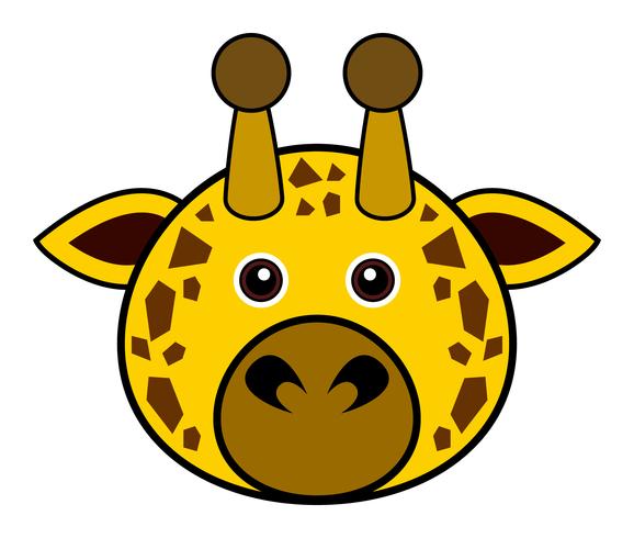 Vecteur de girafe mignon.