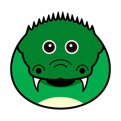 Vecteur de crocodile mignon.