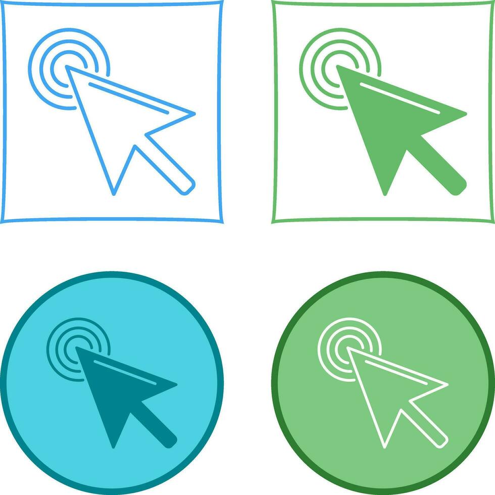 icône de vecteur de clic unique