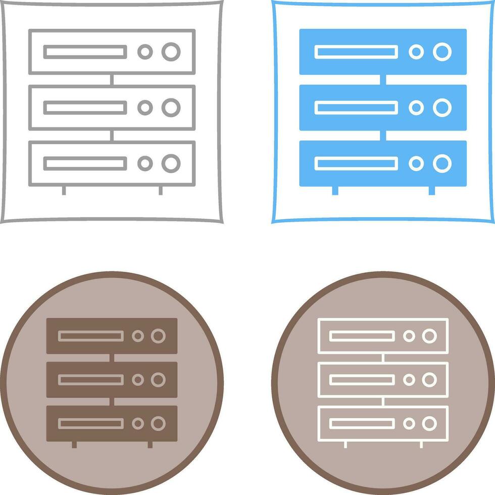 icône de vecteur de serveur unique