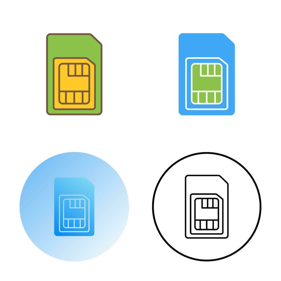 icône de vecteur de carte sim