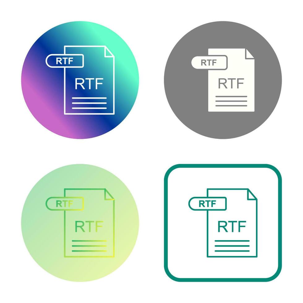 icône de vecteur rtf