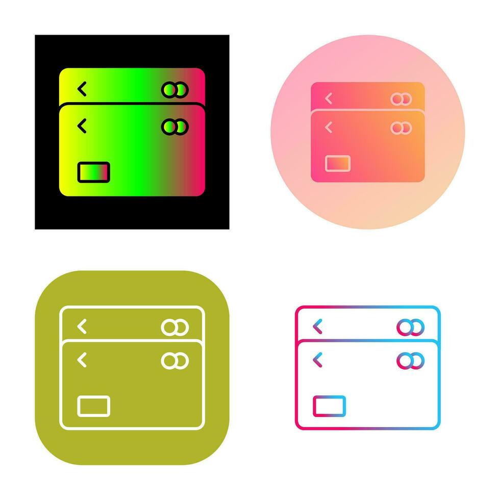 icône de vecteur de cartes multiples unique