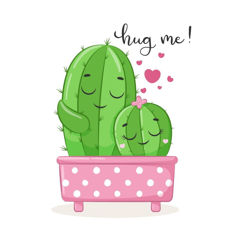 illustration de cactus mignon. illustration vectorielle. vecteur