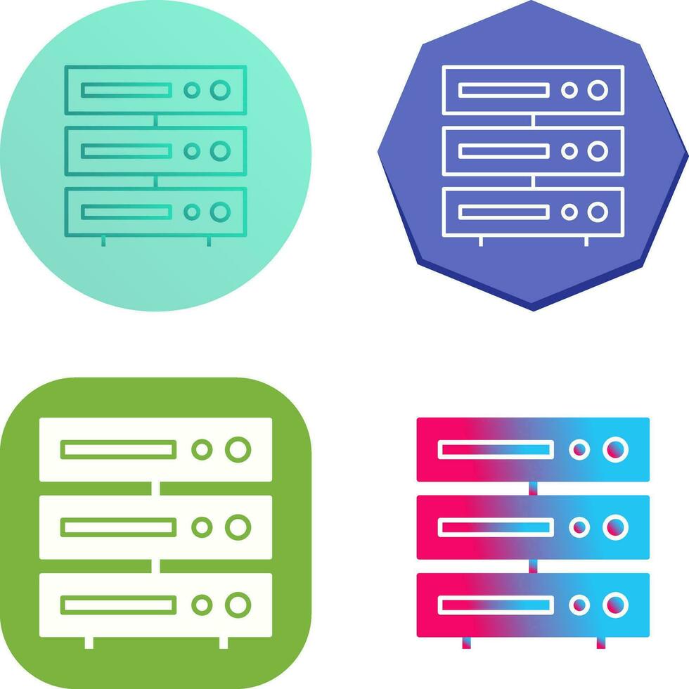 icône de vecteur de serveur unique