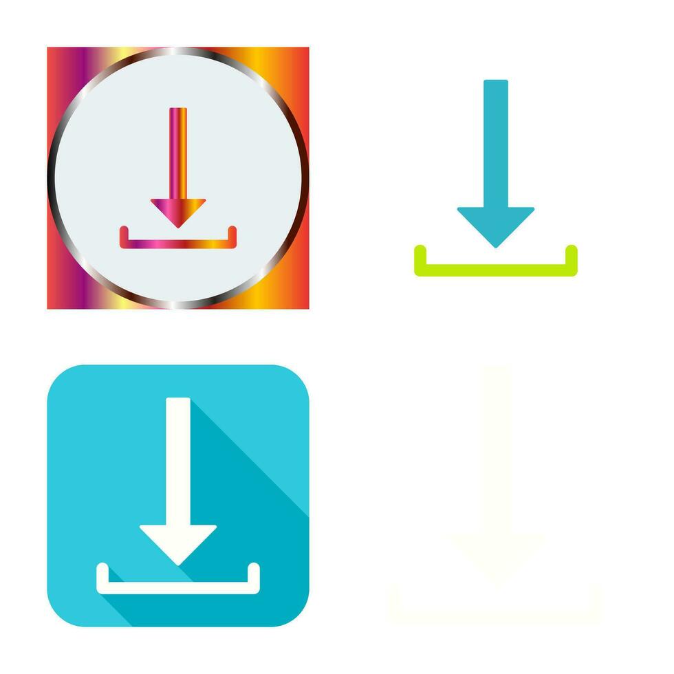 icône de vecteur de téléchargement unique
