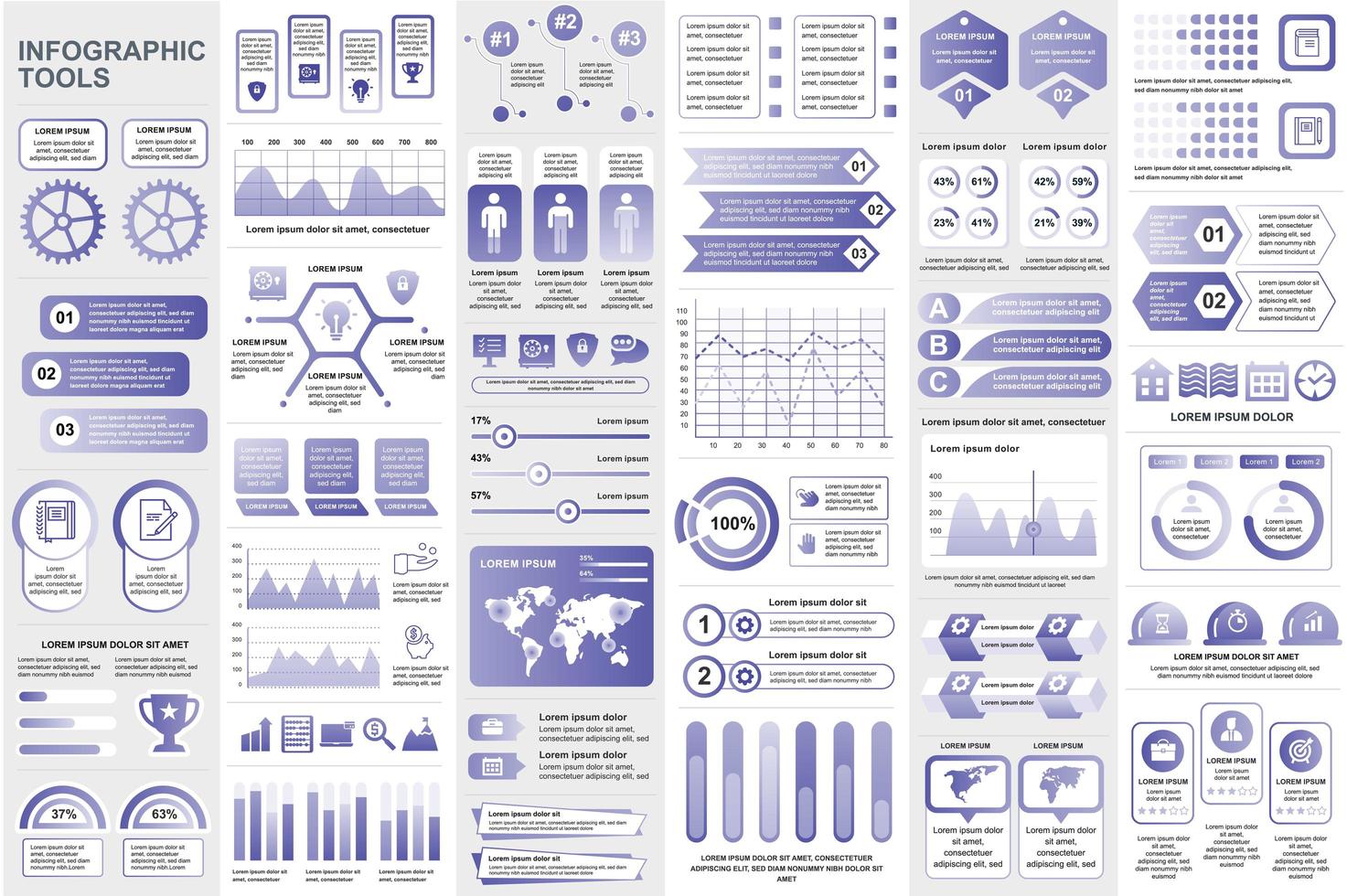 modèle de conception de vecteur de visualisation de données d'éléments infographiques