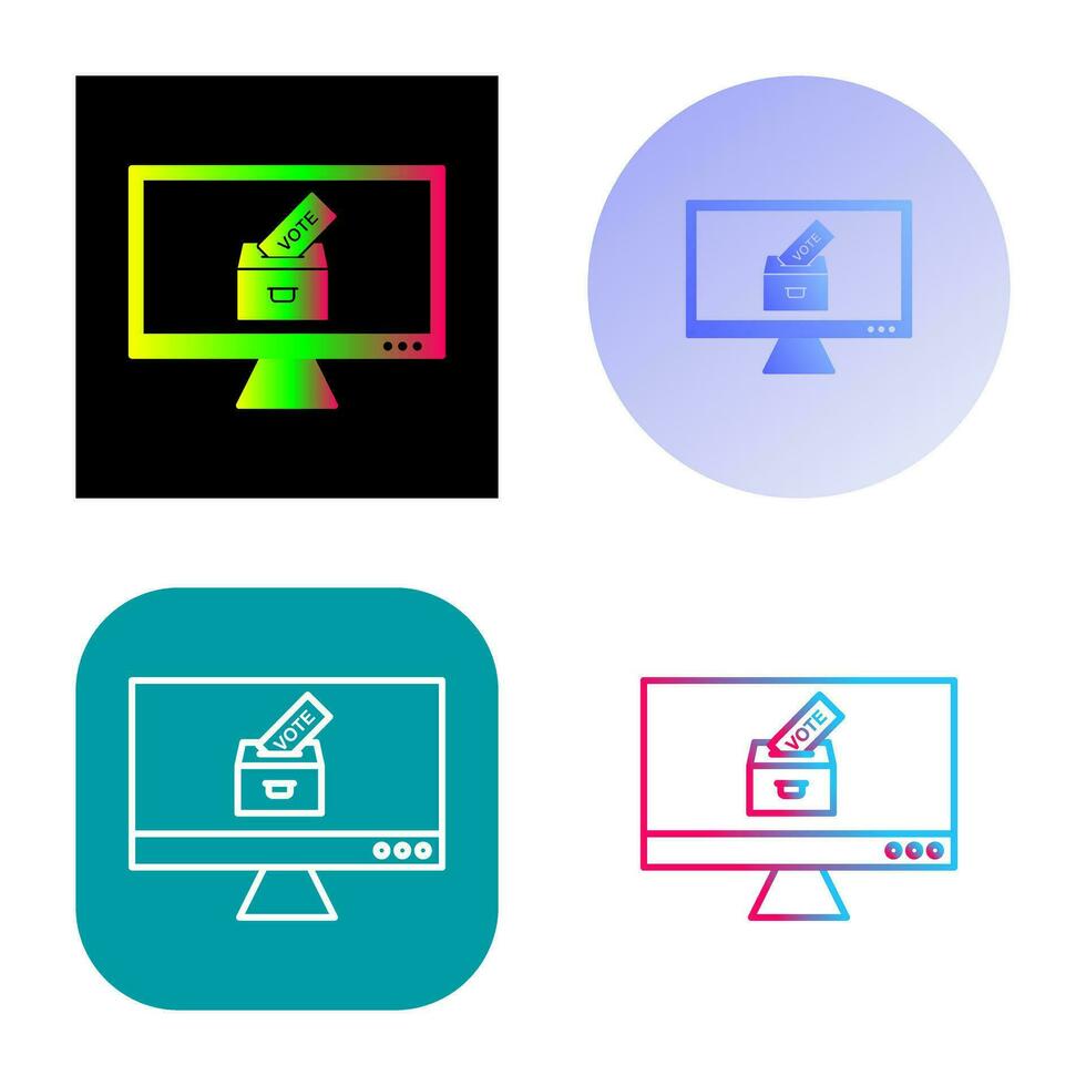 icône de vecteur de vote en ligne
